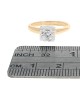 Diamond Solitaire Open Cathedral Vintage Engagement Ring in White and Yellow Gold